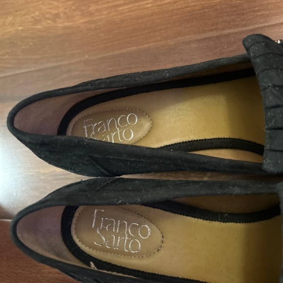 🌿SALE🌿 FRANCO SARTO Suede Leather Black Shoes size 9M - Picture 5 of 8